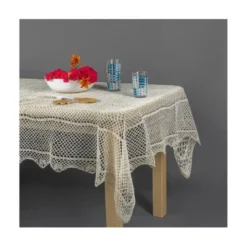 Bieżnik Owal 40 x 90 Szydełkowany wz. 021 Beżowy