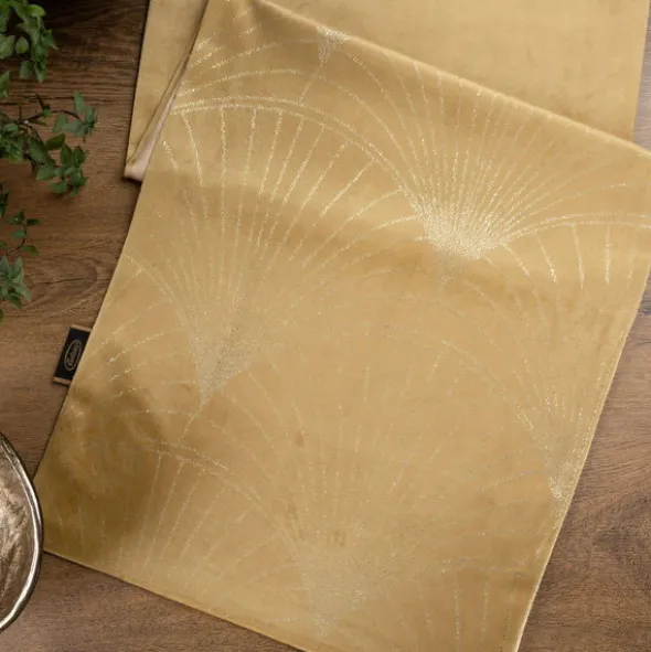 Bieżnik 35 x 140 Dekoracyjny Velvet Blink14 Złoty