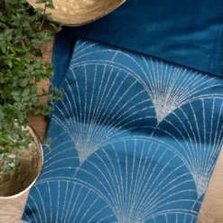 Bieżnik 35 x 220 Dekoracyjny Velvet Blink14 Granat