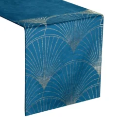 Bieżnik 35 x 220 Dekoracyjny Velvet Blink14 Granat