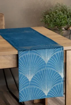 Bieżnik 35 x 220 Dekoracyjny Velvet Blink14 Granat