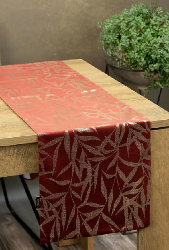 Bieżnik 35 x 140 Dekoracyjny Velvet Blink15 Cegla