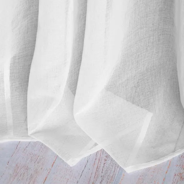 Firana 140 x 250 Dekoracyjna Boho Przelotki Biały