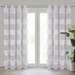 Firana 140 x 250 Dekoracyjna Gotowa Margaret Srebr