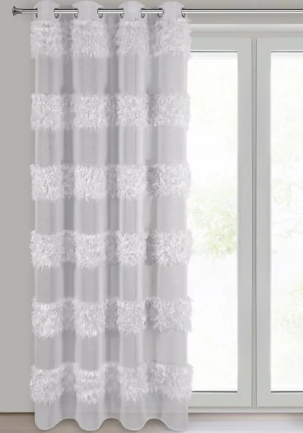 Firana 140 x 250 Dekoracyjna Gotowa Margaret Srebr