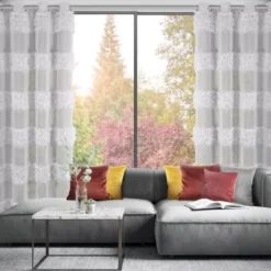 Firana 140 x 250 Dekoracyjna Gotowa Margaret Srebr
