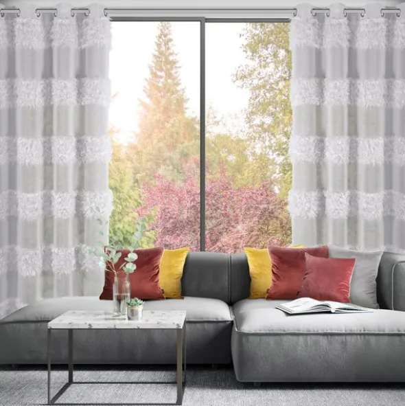 Firana 140 x 250 Dekoracyjna Gotowa Margaret Srebr