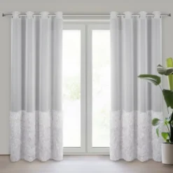 Firana 140 x 250 Dekoracyjna Gotowa Margaret2 Sreb