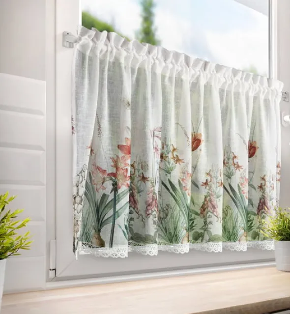 Firana 60 x 150 Dekoracyjna Gotowa NEMEZJA B+Fiol
