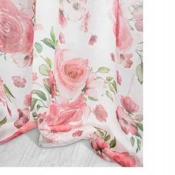Firana 140 x 250 Dekoracyjna Rosally Taśma Róż