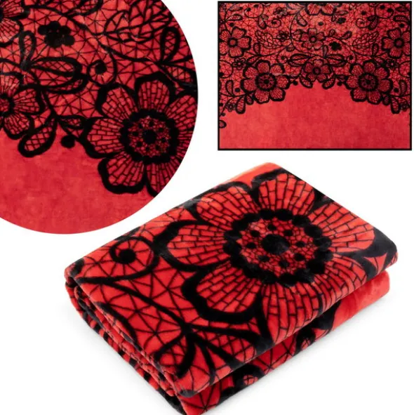 Koc Akryl Kolorowy nr A-821-1 Kwiaty 160x210