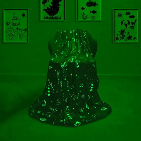 Koc Świąteczny 150 x 200 Mikrofibra Fluorescencyjna Peter 15
