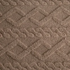 Koc 150 x 200 Design Mikrofibra Warkocz Beż