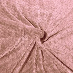 Koc 220 x 200 Mikrofibra Design Cindy Pudrowy Róż
