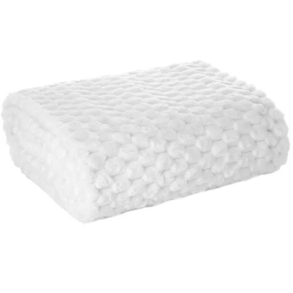 Koc 70 x 160 Mikrofibra Design Cindy6 Biały