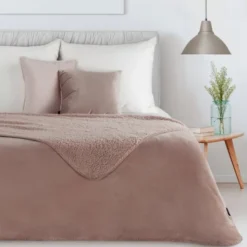 Koc 170 x 210 Mikrofibra Dwustronny Tedy Mocha