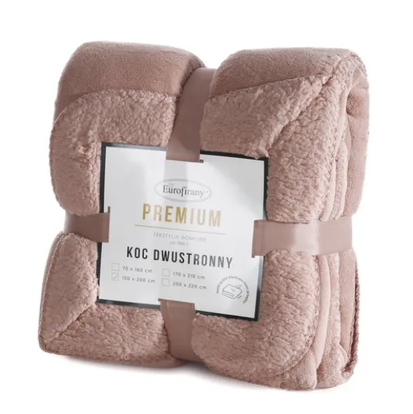 Koc 200 x 220 Mikrofibra Dwustronny Tedy Mocha