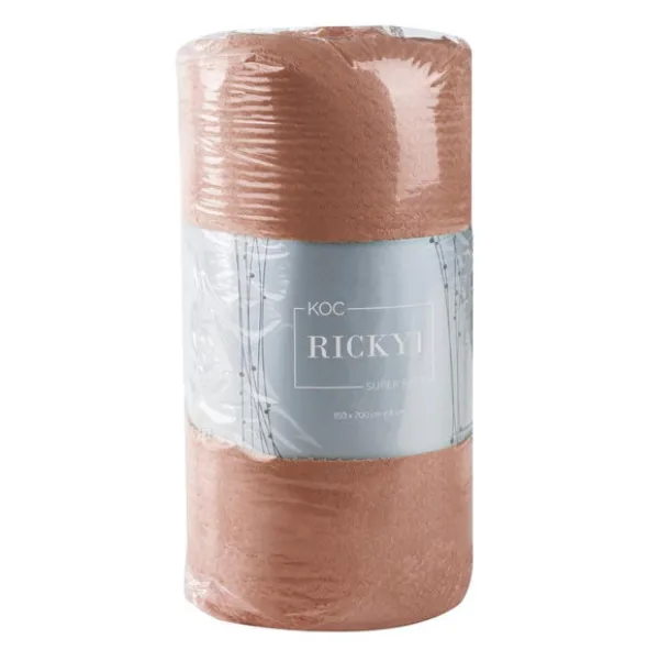 Koc 150 x 200 Mikrofibra Ricky1 Pudrowy