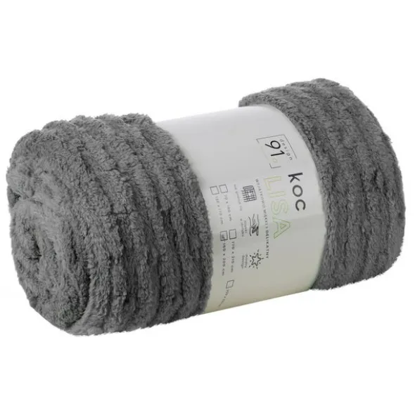 Koc 170 x 210 Mikrofibra Tłoczona Lisa Stal