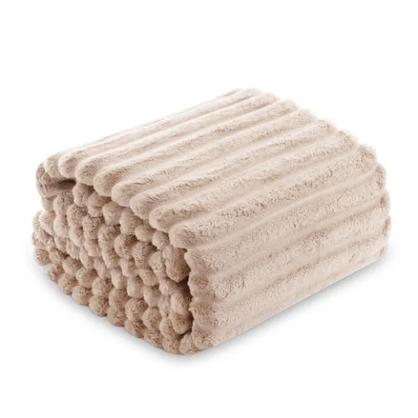 Koc 200 x 220Mikrofibra Tłoczona Pasy Nuvio 05