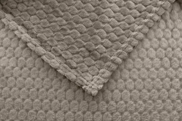 Koc 200 x 220 Mikrofibra Tłoczona Pluszowa Ala Koła 3D 03