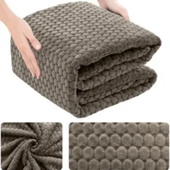Koc 160 x 200 Mikrofibra Tłoczona Pluszowa Ala Koła 3D 03