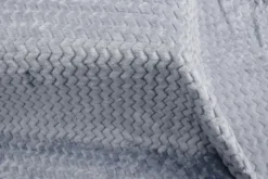 Koc 200 x 220 Mikrofibra Wytłaczana Zygzak Metal