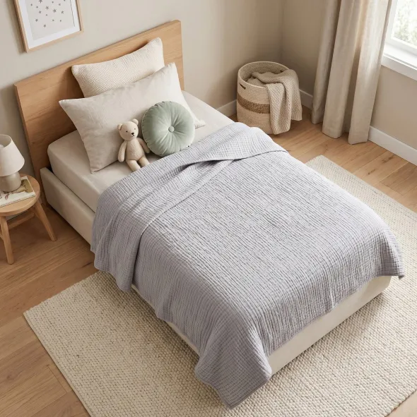 Koc 100 x 140 Muślinowy Dziecięcy Bawełna Velia 07