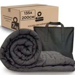 Kołdra 135 x 200 Obciążeniowa Sensoryczna dla Dorosłych Grafit Nel 7 kg