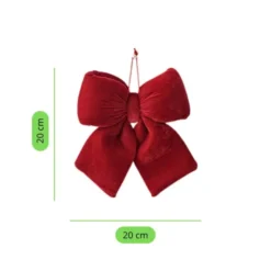 Kokarda 20 x 20 Świąteczna Welurowa Holly Bow 01