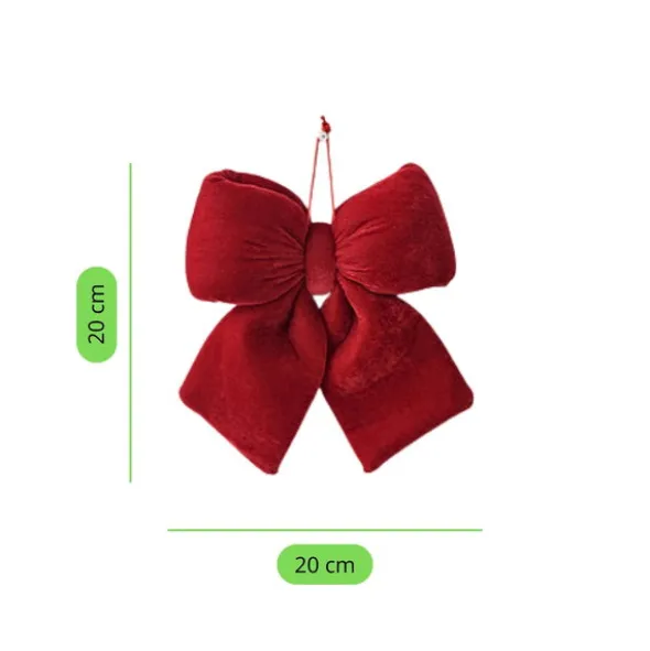 Kokarda 20 x 20 Świąteczna Welurowa Holly Bow 01