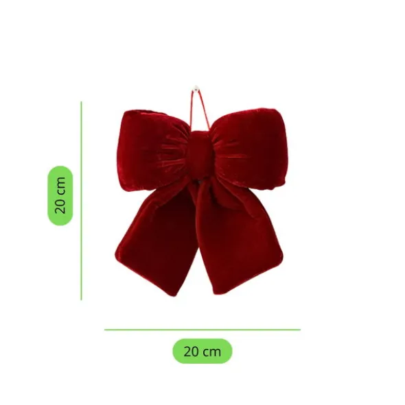 Kokarda 20 x 20 Świąteczna Welurowa Holly Bow 02