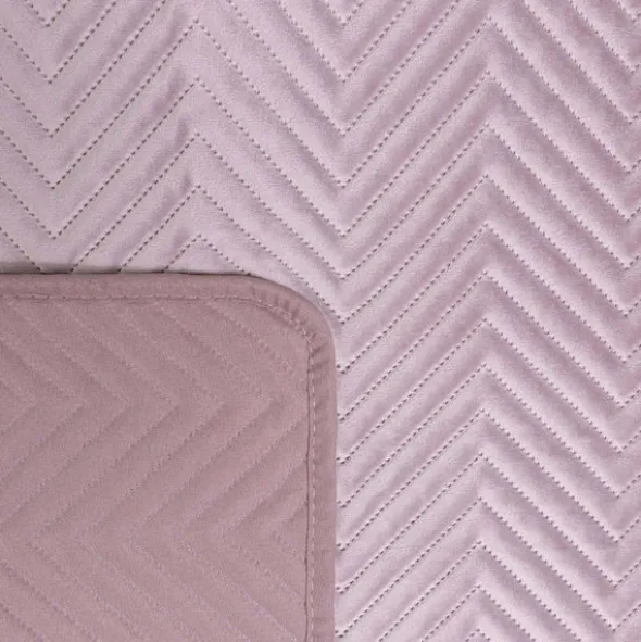 Narzuta 220 x 240 Dekoracyjna Welurowa Sofia Puder1