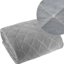 Narzuta 220 x 240 Dekoracyjna Welurowa Amareta Srebrna
