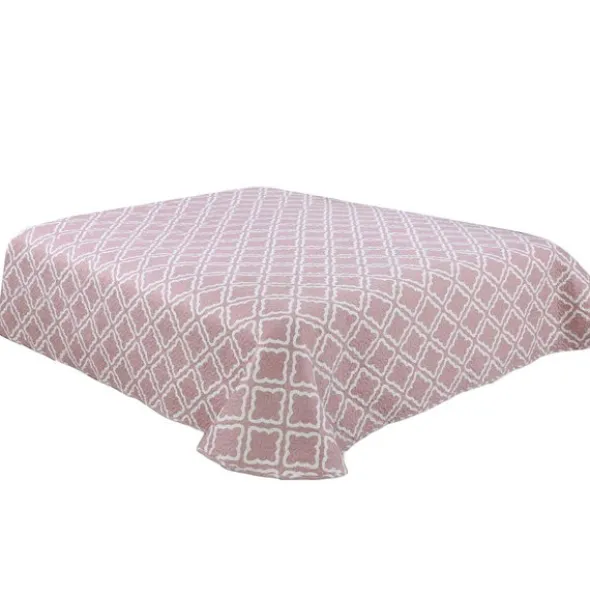 Narzuta 240 x 220 Pikowana Clover Pudrowy