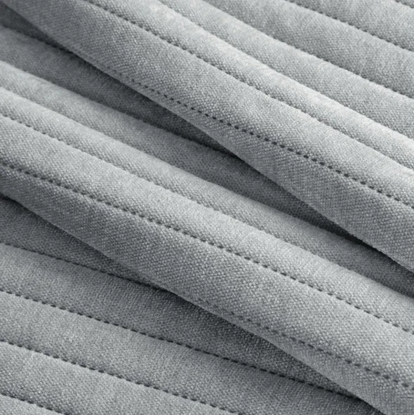 Narzuta 170 x 210 Pikowana Pasy Glori Srebrny