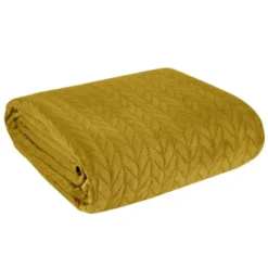 Narzuta 170 x 210 Pikowana Velvet Luiz4 Musztar