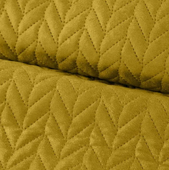 Narzuta 170 x 210 Pikowana Velvet Luiz4 Musztar