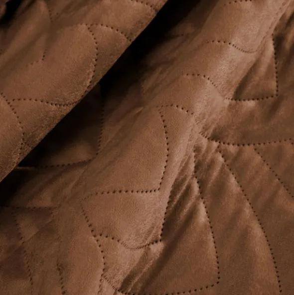 Narzuta 220 x 240 Pikowana Velvet Luiz6 Cegła