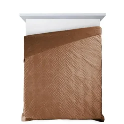 Narzuta 200 x 220 Pikowana Velvet Luiz6 Cegła
