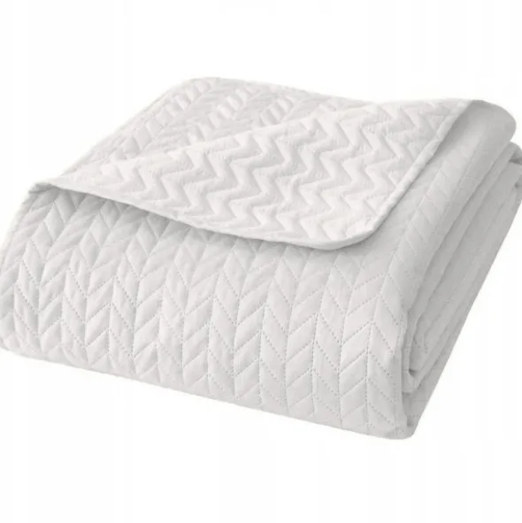 Narzuta 200 x 220 Pikowana Velvet Moxie Biały