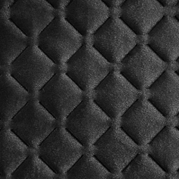 Narzuta 200 x 220 Pikowana Welurowa Dimon Czarny
