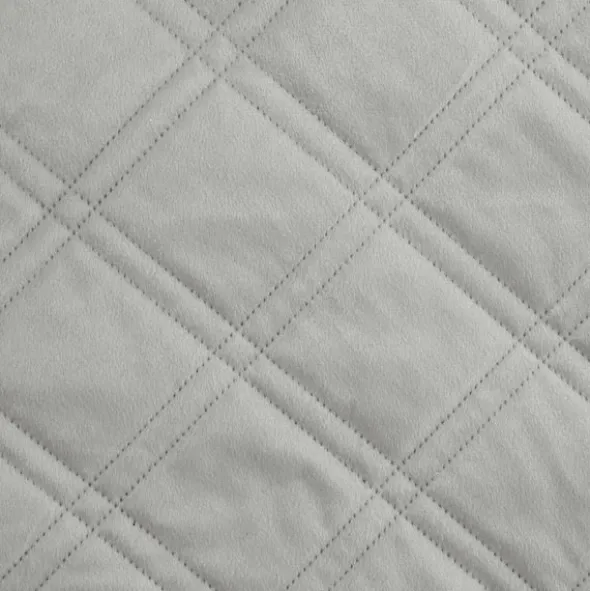 Narzuta 220 x 240 Pikowana Welurowa Luiz8 Srebrny