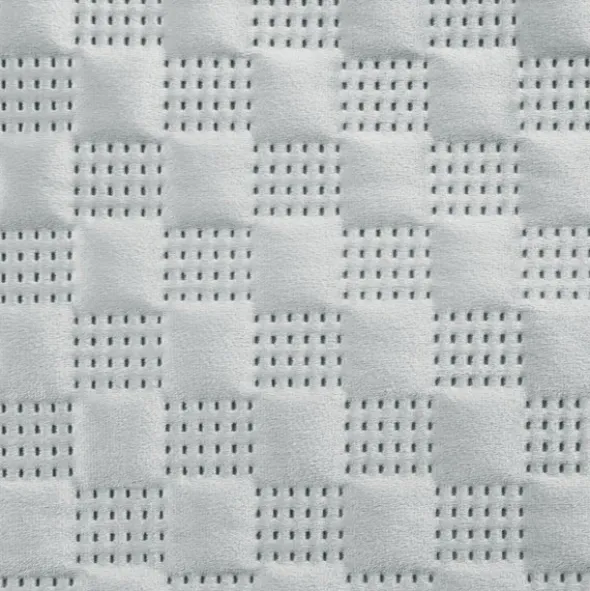 Narzuta 220 x 240 Pikowana Welurowa Sofia4 Srebrny