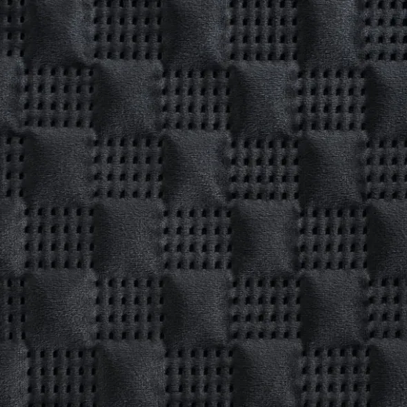 Narzuta 220 x 240 Pikowana Welurowa Sofia4 Czarny
