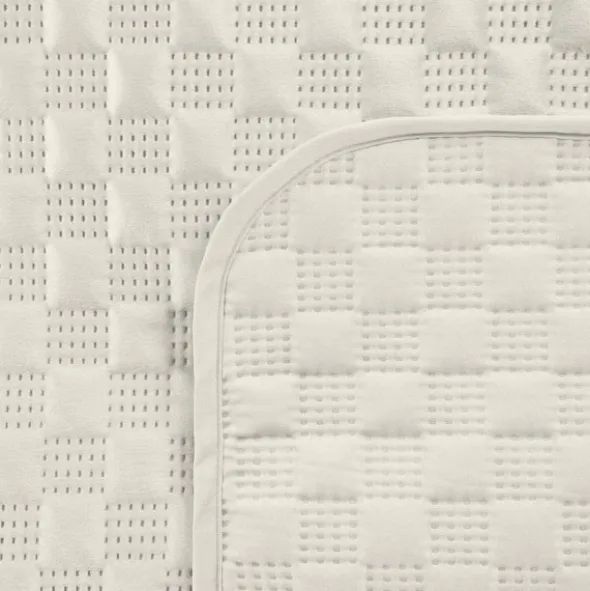 Narzuta 220 x 240 Pikowana Welurowa Sofia4 Krem
