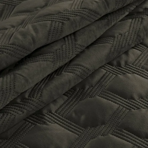 Narzuta 220 x 240 Pikowana Welurowa Sofia5 Stal