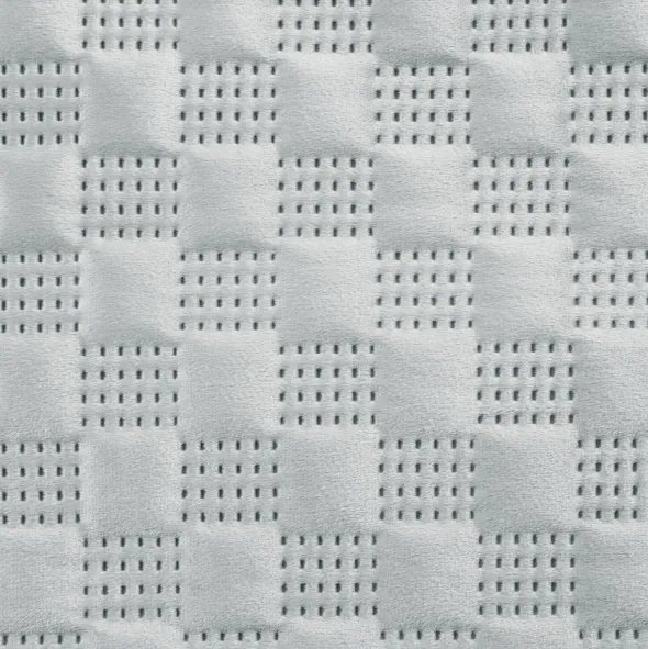 Narzuta 200 x 220 Pikowana Welurowa Sofia4 Srebrny