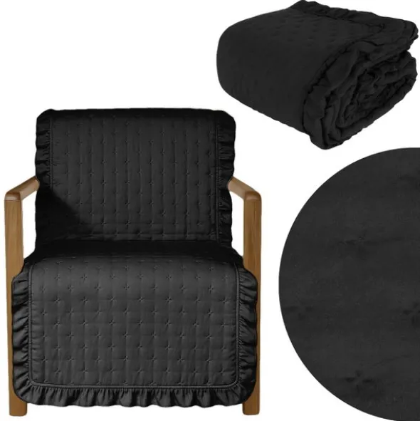Narzuta 70 x 160 Pikowana Z Falbaną Celia 02