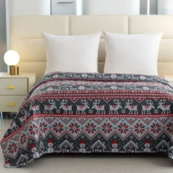 Narzuta 200 x 220 Tłoczona Świąteczna Levent 2960